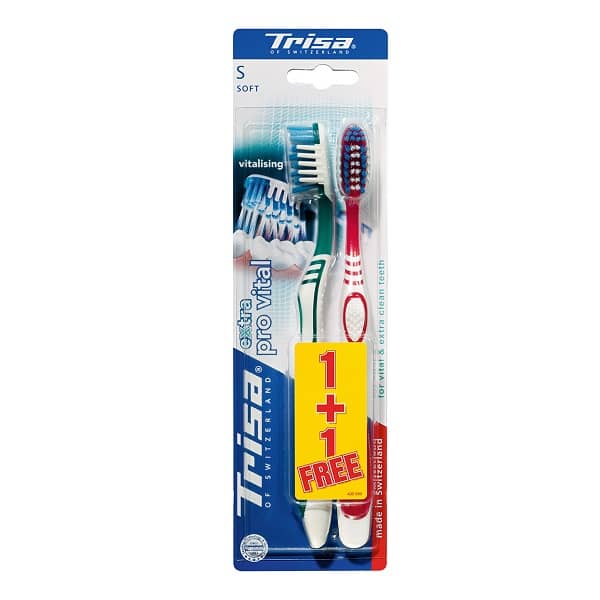 مسواک تریزا مدل اکسترا پرو ویتال برس نرم 2 عددی